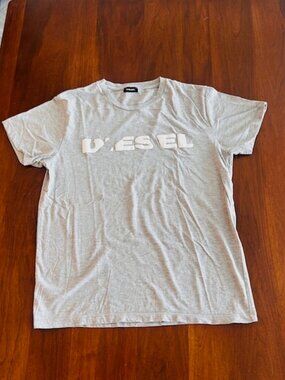 Diesel - Grey Men's Logo T, Size Medium/Large